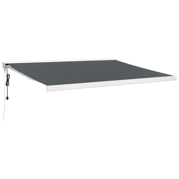 vidaXL Auvent r&eacute;tractable anthracite 4x3 m tissu et aluminium
