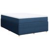 vidaXL Sommier &agrave; lattes de lit avec matelas Bleu 140x200 cm Tissu