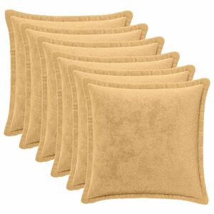 vidaXL Coussin de jet&eacute; 6 pc HOUTEN Taupe 30 x 30 cm Flanelle