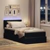 vidaXL Lit avec rangement et LED avec matelas Noir 90 x 200 cm Velours