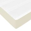 vidaXL Cadre de lit avec matelas Crème 140 x 190 cm tissu