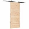 vidaXL Porte coulissante Naturel 90 x 208 cm Bois de pin massif