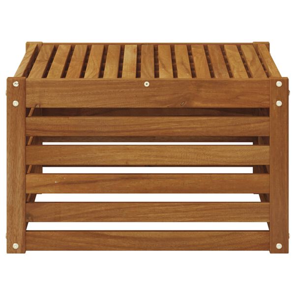 vidaXL Table de jardin Bois d'Acacia Massif Naturel 59 x 59 x 37 cm