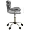 vidaXL Chaise de bureau Gris Similicuir