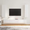 vidaXL Ensemble de meubles TV 4 pcs Blanc Bois d'ingénierie