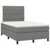 vidaXL Sommier &agrave; lattes de lit avec matelas gris fonc&eacute; 120x190cm tissu