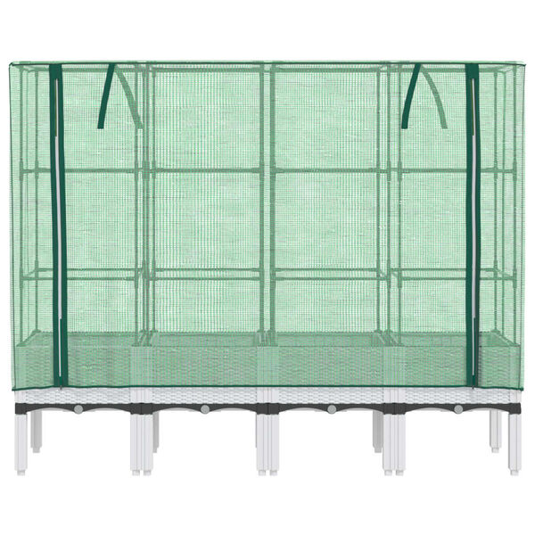 vidaXL Jardini&egrave;re sur&eacute;lev&eacute;e avec housse aspect rotin 160x40x140 cm