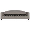 vidaXL Lit de jour avec gigogne et tiroirs sans matelas taupe 80x200cm