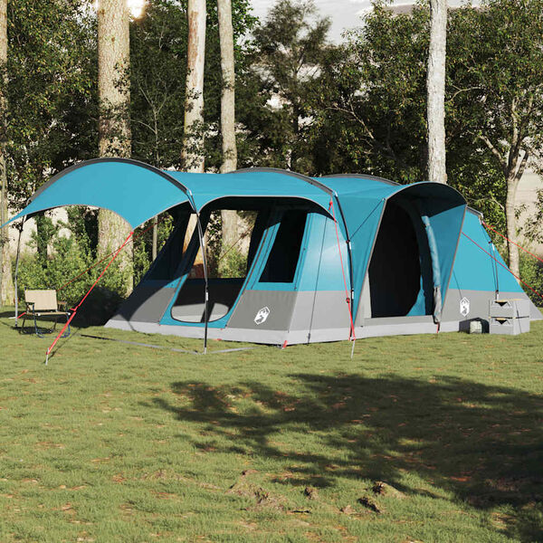 vidaXL Tente de camping tunnel 5 personnes bleu imperm&eacute;able