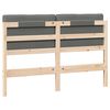vidaXL T&ecirc;te de lit capitonn&eacute;e Marron et gris clair 135 cm Pin massif