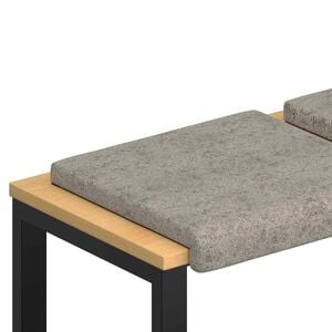 vidaXL Coussin de banc 2 pc Tissu en su&egrave;de synth&eacute;tique Gris clair