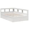 vidaXL Lit bibliothèque sans matelas blanc 120x190 cm bois pin massif