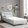 vidaXL Cadre de lit sans matelas Hvar blanc 100x203 cm similicuir