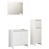 vidaXL Ensemble de meubles de bain 3 pcs Blanc Bois d'ing&eacute;nierie