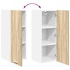 vidaXL Armoire suspendue Ch&ecirc;ne Sonoma et Blanc 30 x 31 x 80 cm