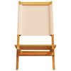 vidaXL Chaises de jardin pliantes lot de 4 beige tissu et bois massif