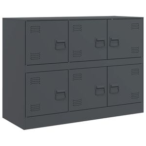 vidaXL Buffet anthracite 99x39x73 cm acier