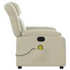 vidaXL Fauteuil de massage inclinable cr&egrave;me similicuir