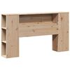 vidaXL Lit biblioth&egrave;que sans matelas 120x190 cm bois massif