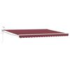 vidaXL Auvent r&eacute;tractable &eacute;lectrique Rouge bordeaux 4 &times; 3 m