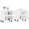 vidaXL Buffets 2 pcs blanc bois d'ing&eacute;nierie