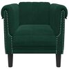 vidaXL Fauteuil vert fonc&eacute; velours