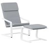 vidaXL Chaise de relaxation avec repose-pied Gris clair Tissu