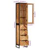 vidaXL Armoire de salle de bain 40x27x190 cm bois massif d'acacia