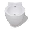 vidaXL Ensemble de toilette et bidet sur pied blanc c&eacute;ramique