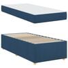 vidaXL Cadre de lit avec matelas Bleu 90 x 190 cm tissu