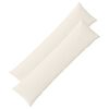vidaXL Housse de coussin 2 pcs ALMELO Cr&egrave;me 40 x 145 cm velours c&ocirc;tel&eacute;
