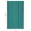 vidaXL Panneaux de toiture 12 pcs Acier galvanisé Vert 80x45 cm