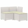 vidaXL Canap&eacute; de jardin 3 places avec coussins look rattan 3 place PP