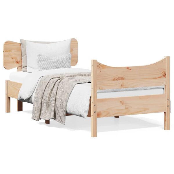 vidaXL Cadre de lit sans matelas 75x190 cm bois de pin massif