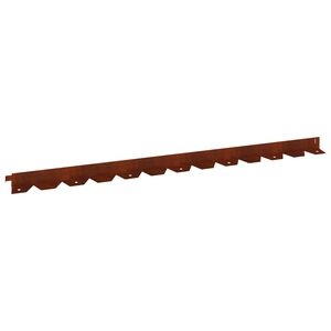 vidaXL Bordure de Pelouse 30 pc 102 x 4 x 4 cm Acier Rouill&eacute;