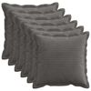 vidaXL Housse de coussin 6 pc HOUTEN Gris fonc&eacute; 45 x 45 cm