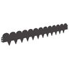 vidaXL Bordure de Pelouse 30 pc 103 x 15 cm Acier Noir