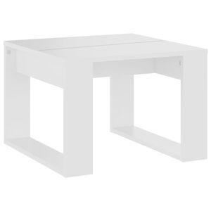 vidaXL Table d'appoint Blanc 50x50x35 cm Bois d&rsquo;ing&eacute;nierie