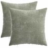 vidaXL Housse de coussin 2 pc HEERLEN Vert 35 x 35 cm Tissu Chenille
