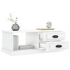 vidaXL Table basse Blanc brillant 90x50x35 cm Bois d'ingénierie