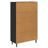 vidaXL Haut Armoire Ch&ecirc;ne noir 69,5 x 31 x 115 cm Bois d'ing&eacute;nierie