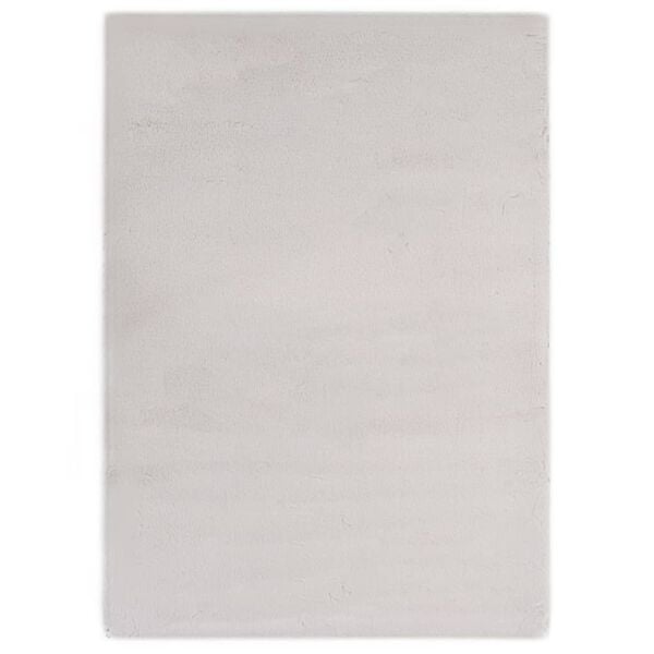 vidaXL Tapis 80x150 cm Fausse fourrure de lapin Gris