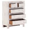 vidaXL Armoire &agrave; tiroirs Blanc 58x30x75 cm Bois d'acacia massif