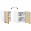 vidaXL Armoire suspendue Ch&ecirc;ne Sonoma et Blanc 30 x 31 x 40 cm