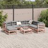 vidaXL Salon de jardin 8 pcs avec coussins sapin douglas solide