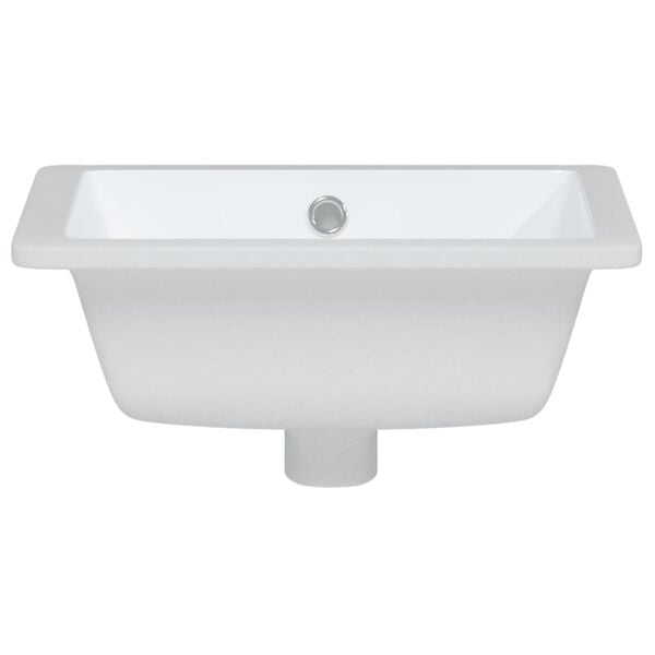 vidaXL &Eacute;vier salle de bain blanc 39x30x18,5 cm rectangulaire c&eacute;ramique