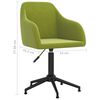 vidaXL Chaises pivotantes &agrave; manger lot de 2 vert clair velours