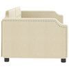 vidaXL Lit de repos sans matelas cr&egrave;me 90x200 cm tissu
