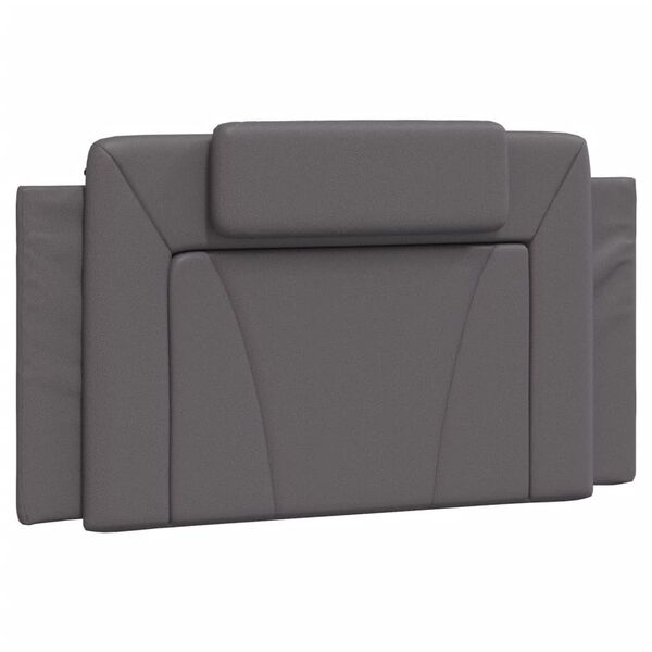 vidaXL Coussin de t&ecirc;te de lit Viana gris 100 cm similicuir