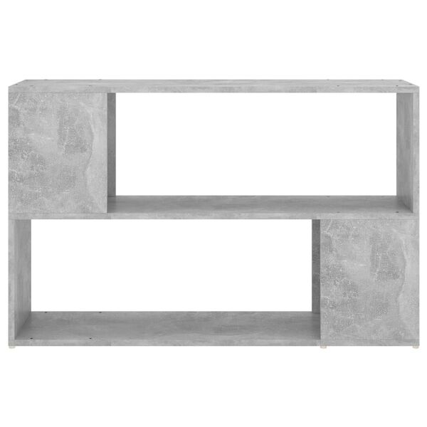 vidaXL Bibliothèque Gris béton 100x24x63 cm Bois d'ingénierie